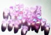25 8mm Matte Alexandrite AB Glass Shell Beads